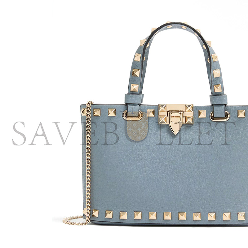 VALENTINO ROCKSTUD MINI SHOPPING BAG IN GRAINY CALFSKIN WP0AT0VSH (18.5*12.5*5.5cm)